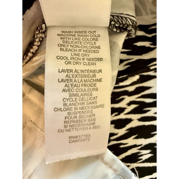 Laundry Shelli Segal Size‎ 10 Black & White Print Flat Front Shorts Cotton Blend - Picture 8 of 10